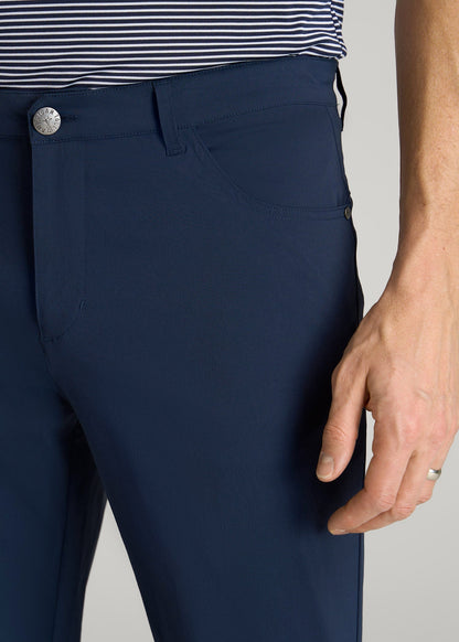 American Tall Men TAPERED-FIT Traveler Pants for Tall Men in Marine Navy