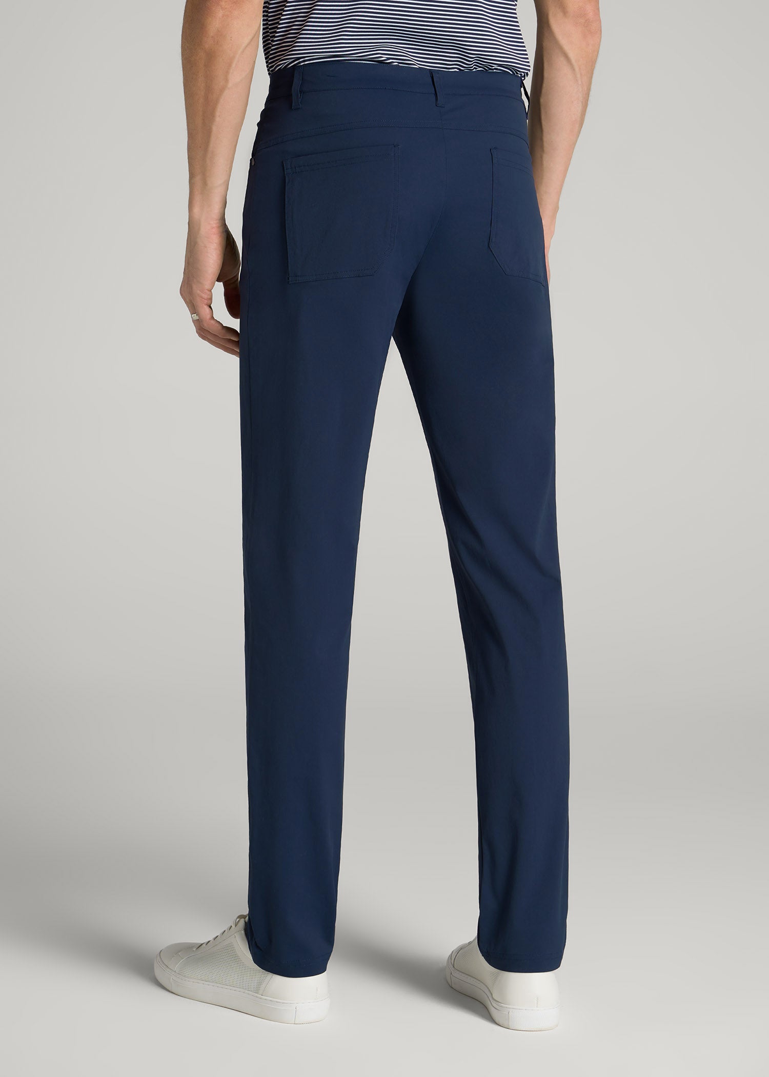American Tall Men TAPERED-FIT Traveler Pants for Tall Men in Marine Navy