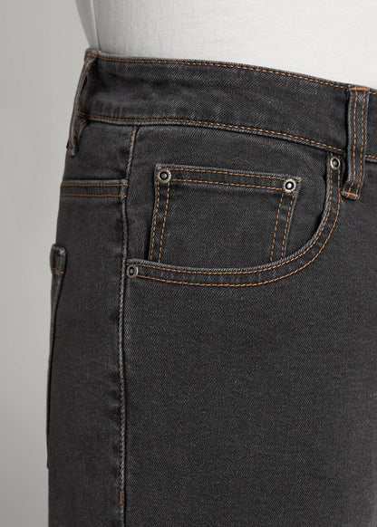 American Tall Men Carman TAPERED Jeans for Tall Men in Dark Grey Denim