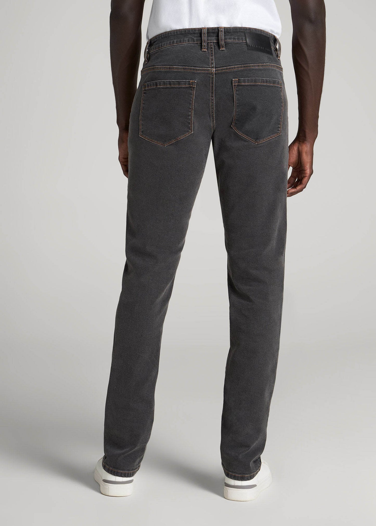 American Tall Men Carman TAPERED Jeans for Tall Men in Dark Grey Denim