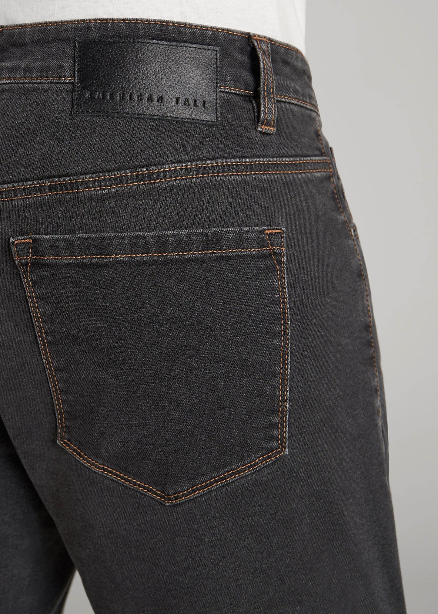American Tall Men Carman TAPERED Jeans for Tall Men in Dark Grey Denim
