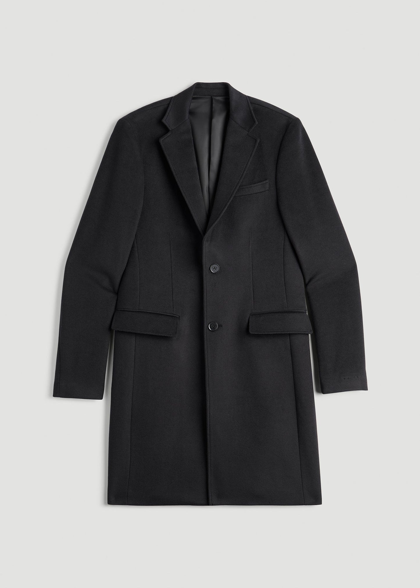 American Tall Men Wool Coat for Tall Men in Charcoal Mix