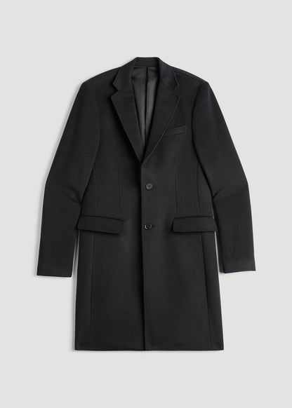 American Tall Men Wool Coat for Tall Men in Charcoal Mix