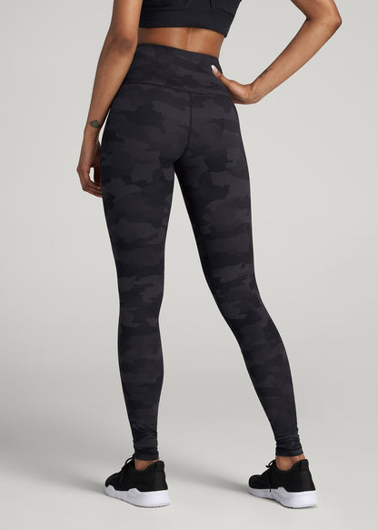 American Tall Men|Women Balance High-Rise Leggings for Tall Women in Grey Camo