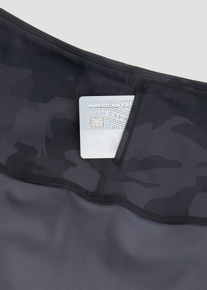 American Tall Men|Women Balance High-Rise Leggings for Tall Women in Grey Camo