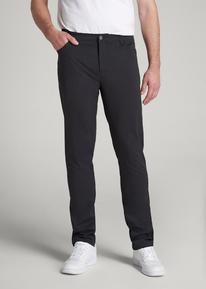 American Tall Men TAPERED-FIT Traveler Pants for Tall Men in Black