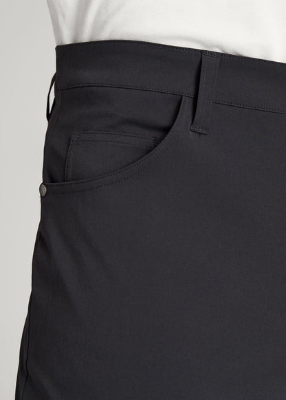 American Tall Men TAPERED-FIT Traveler Pants for Tall Men in Black
