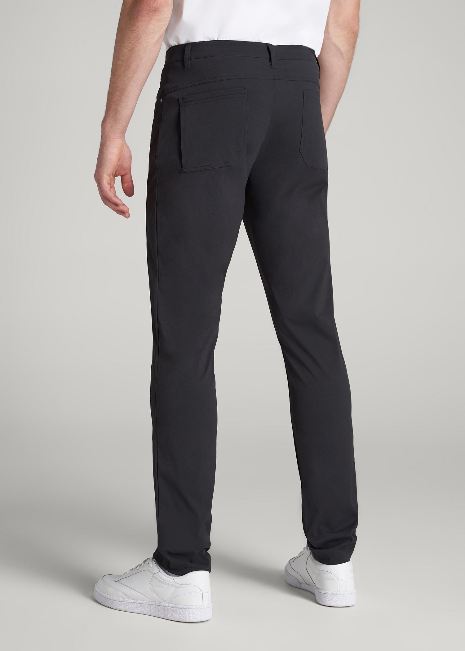 American Tall Men TAPERED-FIT Traveler Pants for Tall Men in Black