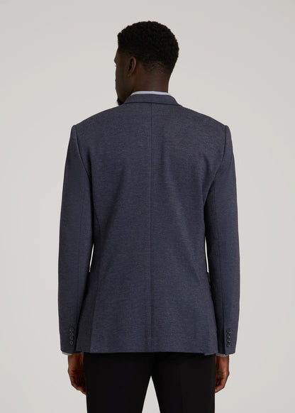 American Tall Men Core Blazer for Tall Men in Navy Diagonal