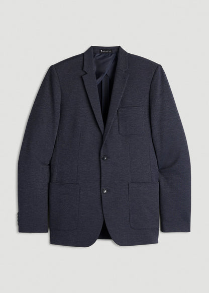 American Tall Men Core Blazer for Tall Men in Navy Diagonal