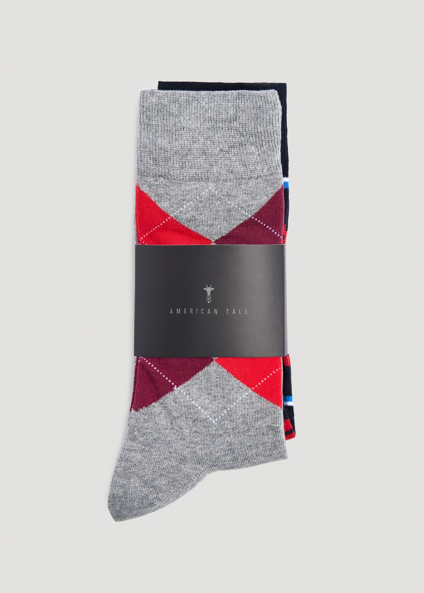 American Tall Men Dress Socks Size 14 to 17 (3-Pack) for Tall Men in Pack D