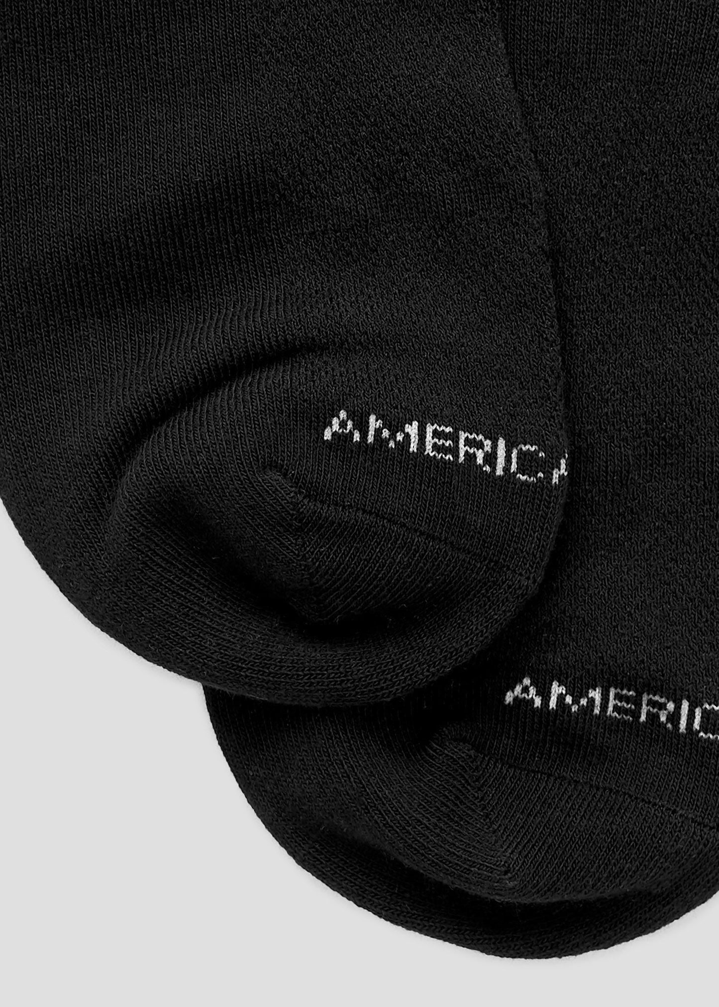 American Tall Men Athletic Crew Socks (X-Large Size: 13-15) for Tall Men in Black
