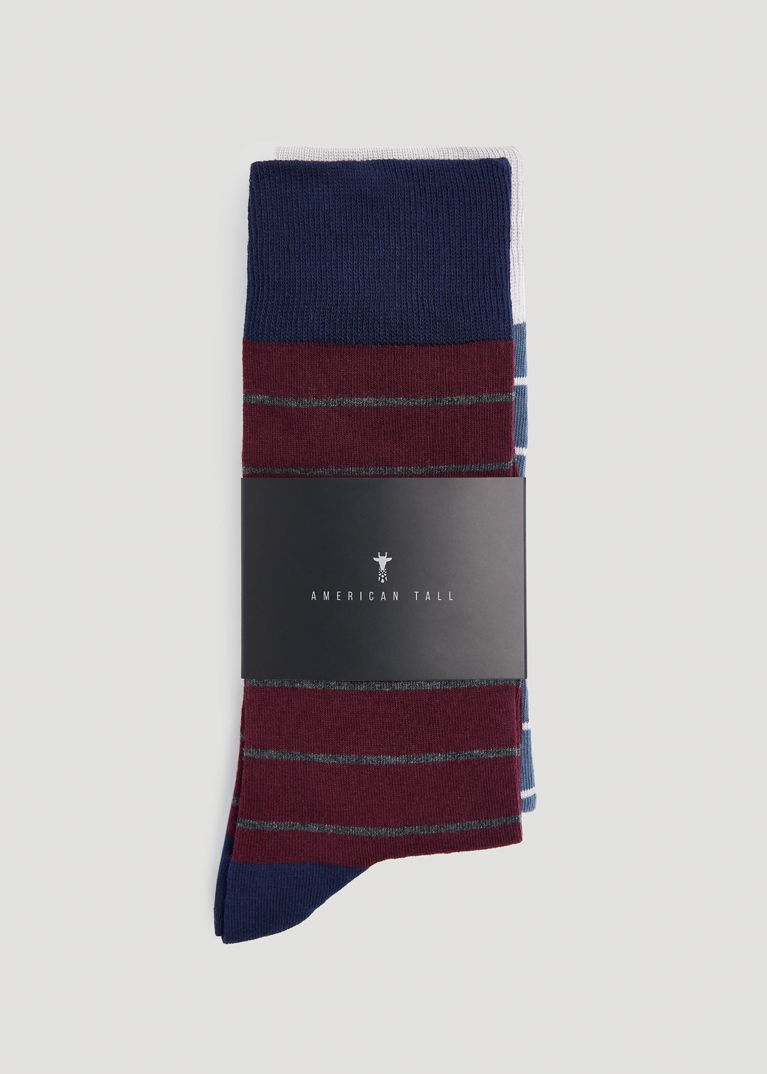 American Tall Men Dress Socks Size 14 to 17 (3-Pack) for Tall Men in Pack C