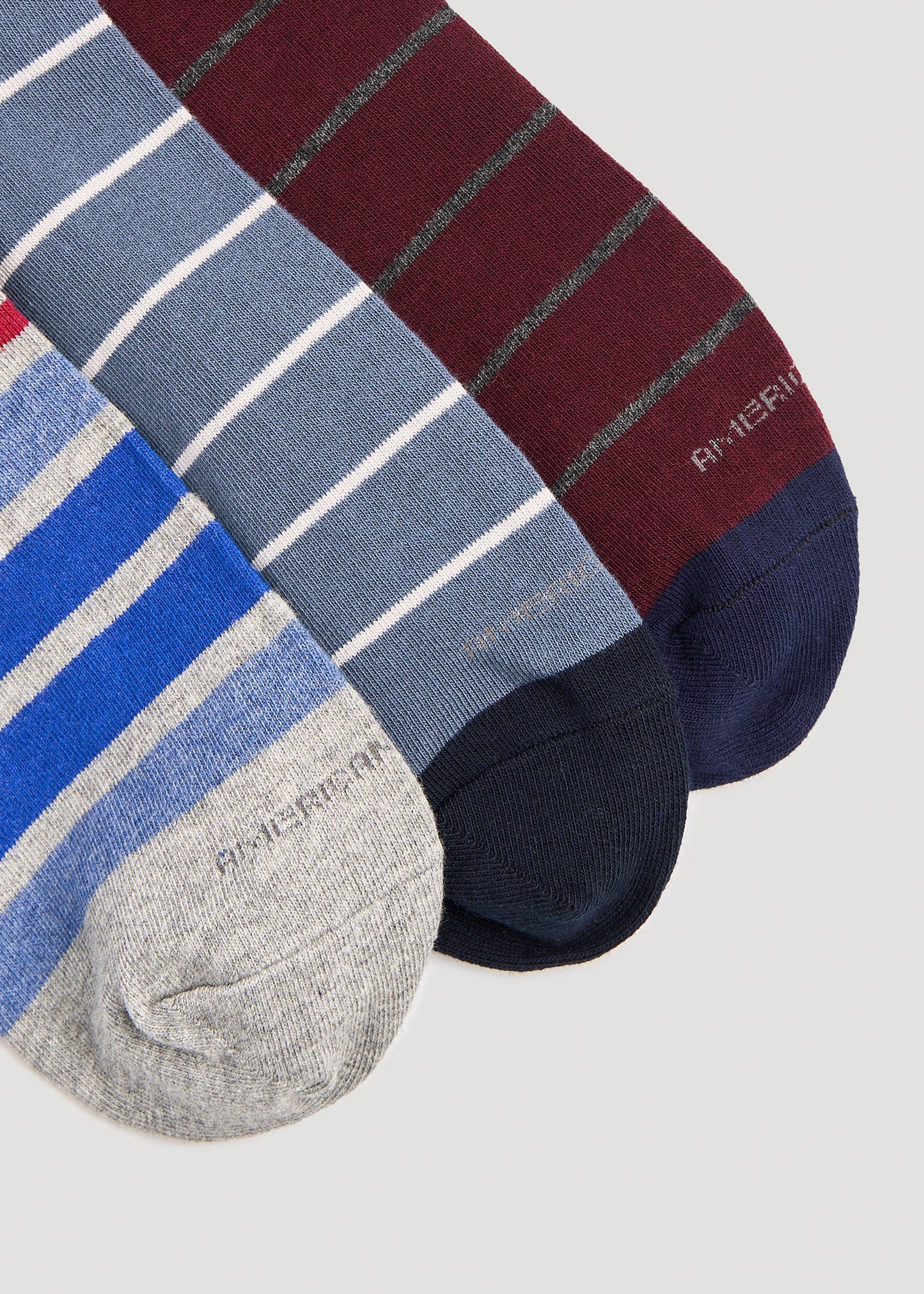 American Tall Men Dress Socks Size 14 to 17 (3-Pack) for Tall Men in Pack C