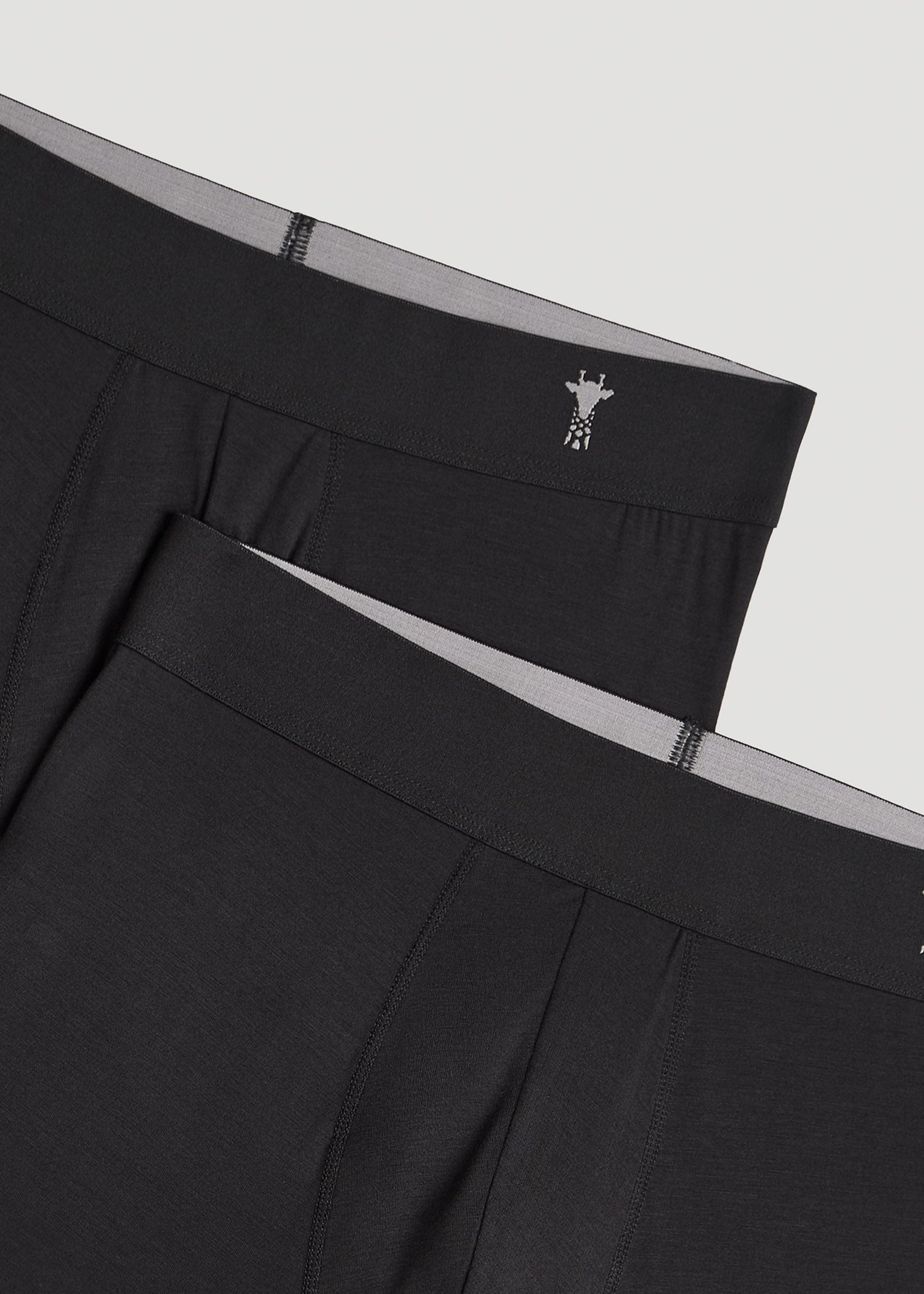 American Tall Men Micro Modal Boxer Briefs for Tall Men in Black