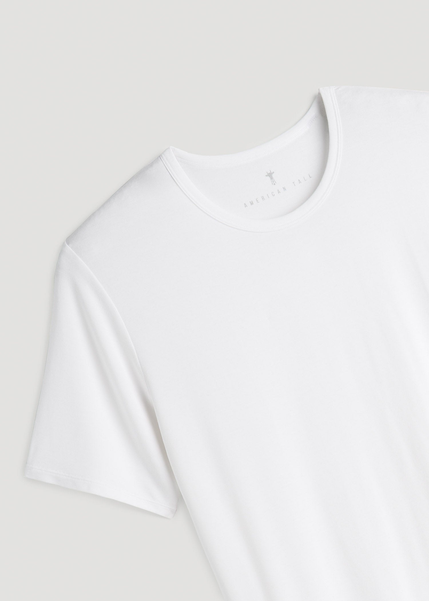 American Tall Men 2-Pack Luxe Modal Crewneck Undershirts for Tall Men in White