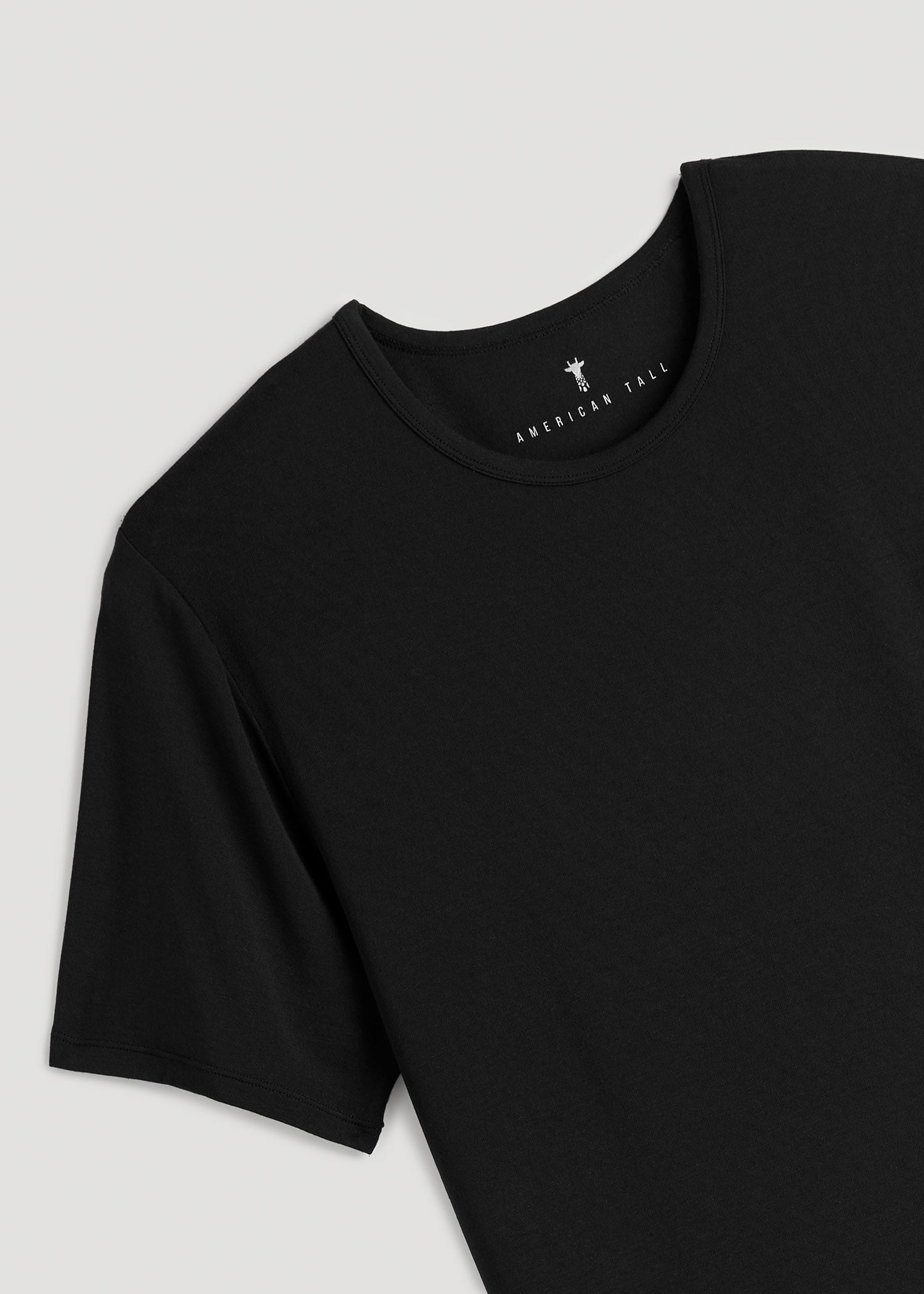 American Tall Men 2-Pack Luxe Modal Crewneck Undershirts for Tall Men in Black