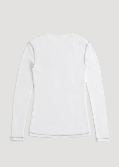 American Tall Men LJ&S Long Thermal Undershirt for Tall Men in White