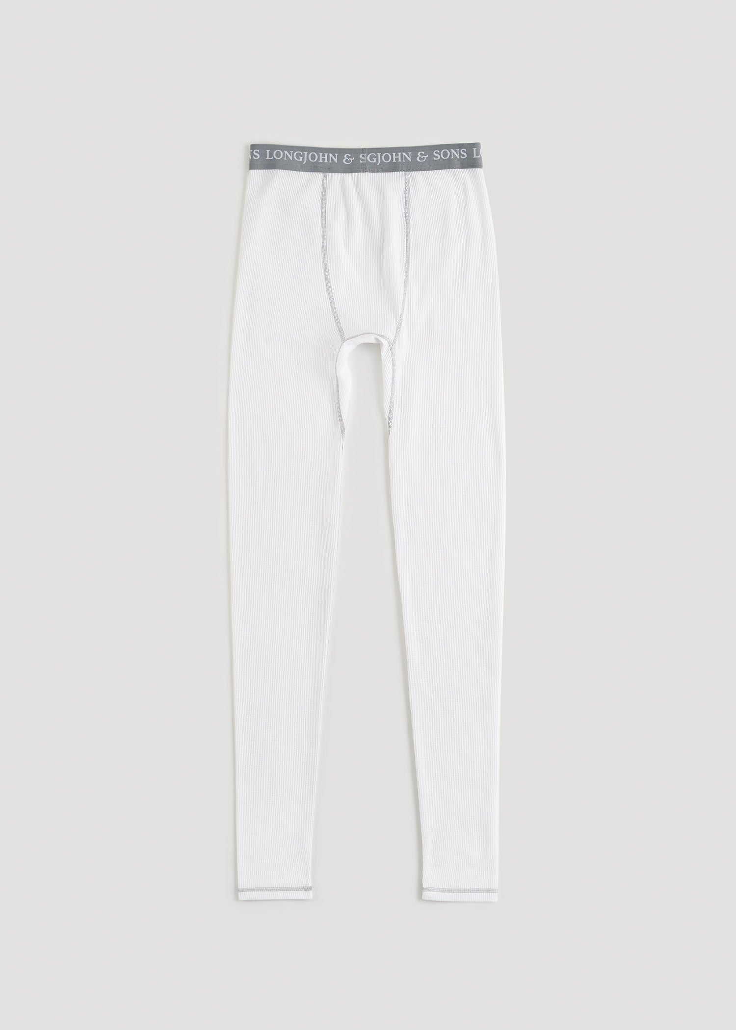 American Tall Men LJ&S Long Thermal Underwear for Tall Men in White