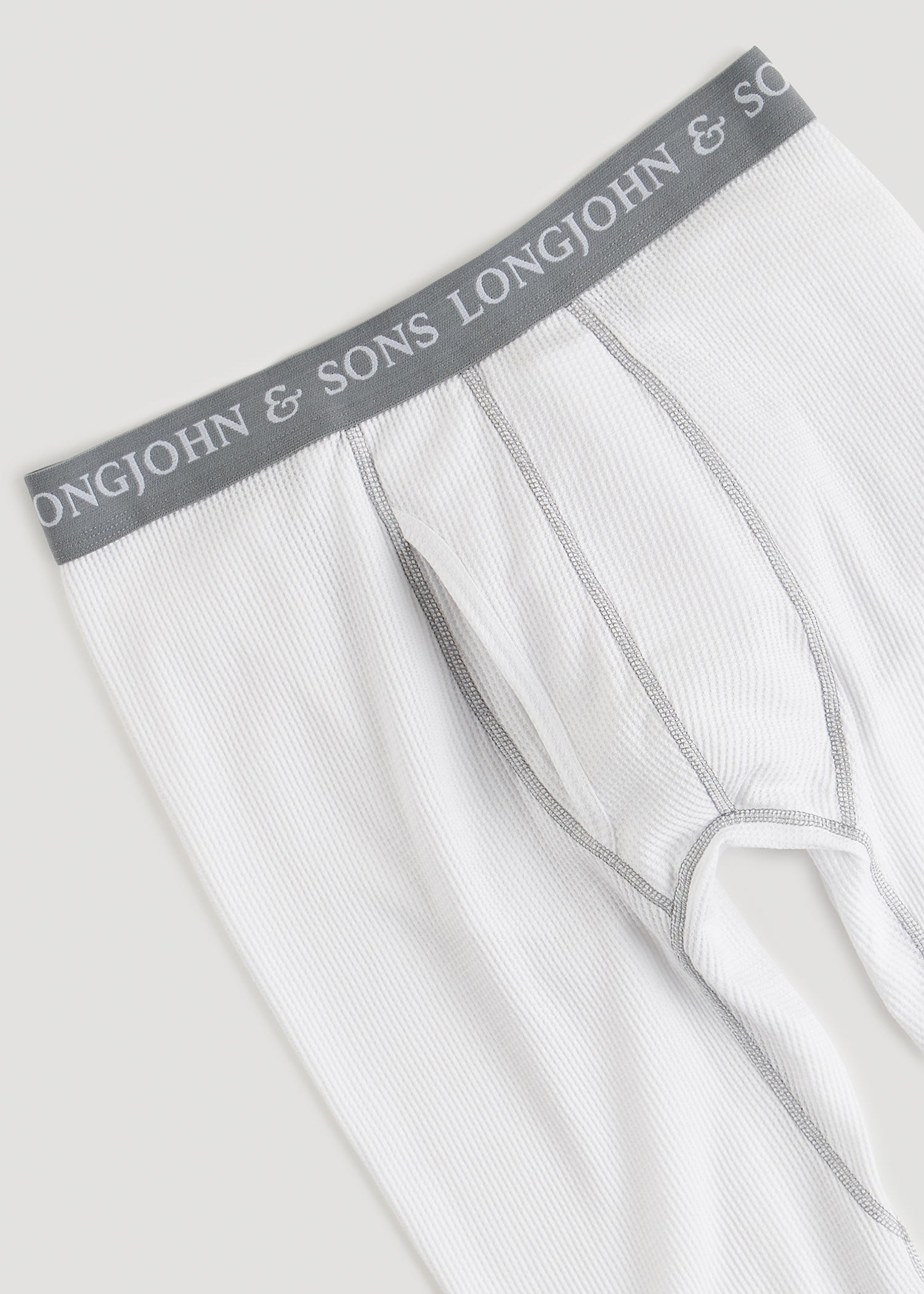 American Tall Men LJ&S Long Thermal Underwear for Tall Men in White