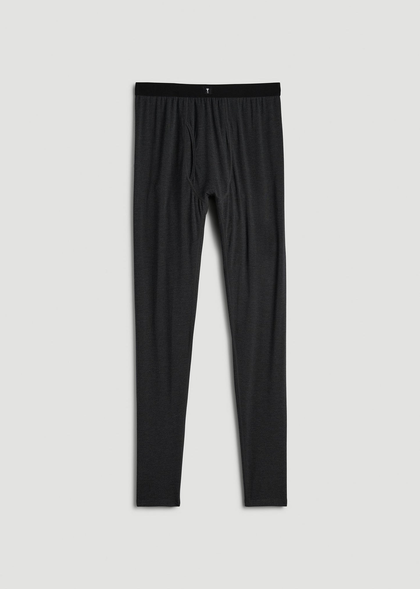 American Tall Men Merino Wool Blend Base Layer Tights for Tall Men in Charcoal Mix