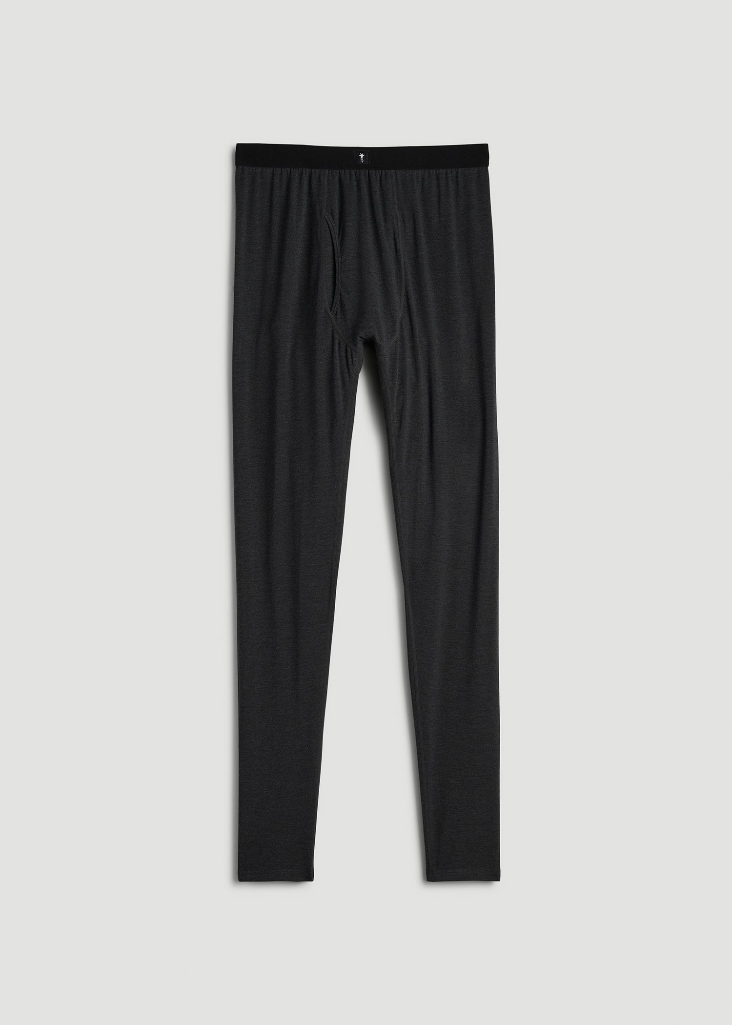 American Tall Men Merino Wool Blend Base Layer Tights for Tall Men in Charcoal Mix