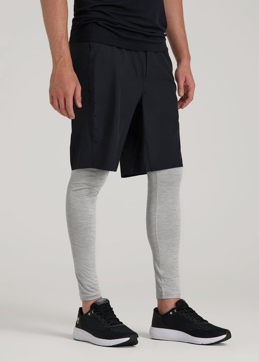 American Tall Men A.T. Performance Tights for Tall Men in Silver Grey