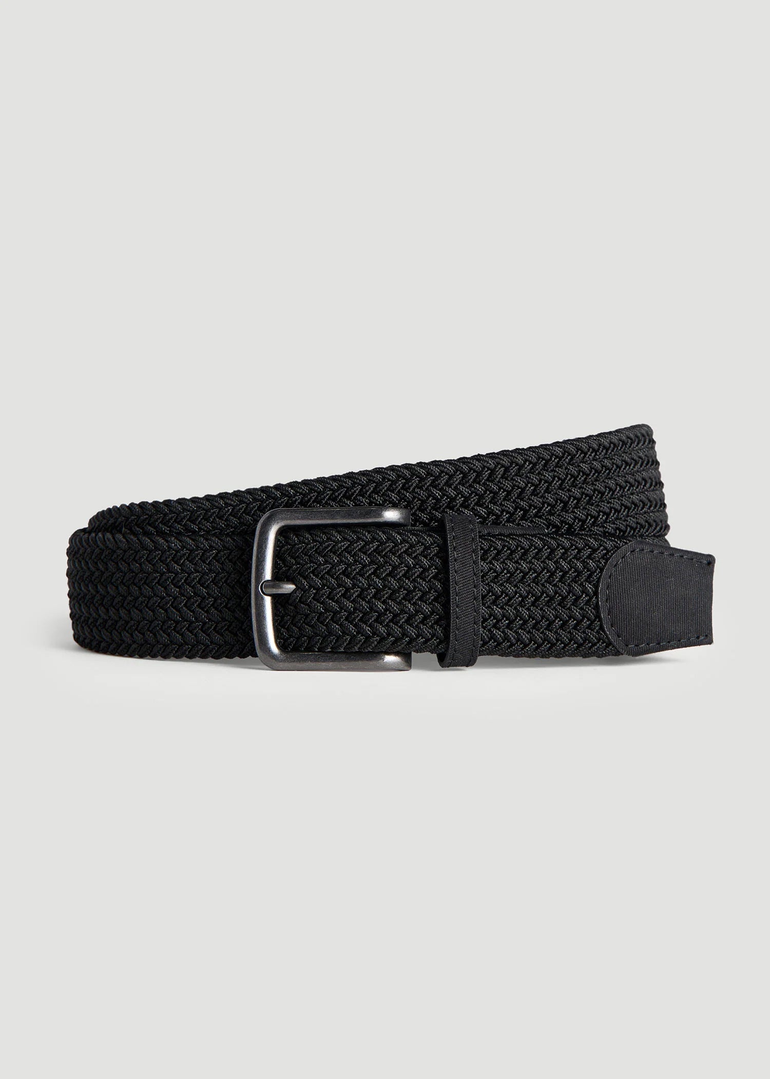 American Tall Men Stretch Woven Belt in Black