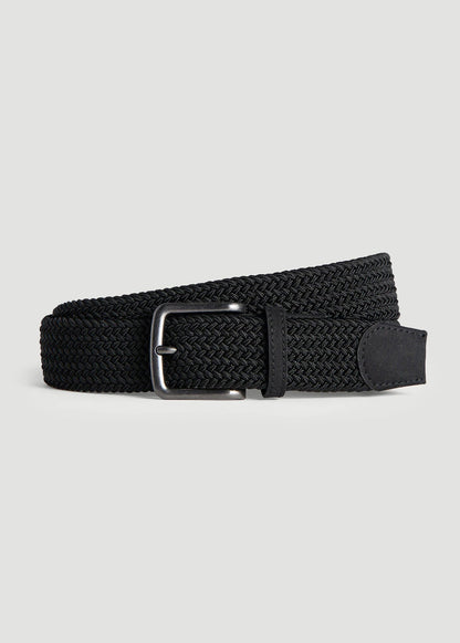 American Tall Men Stretch Woven Belt in Black