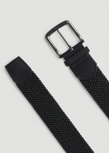 American Tall Men Stretch Woven Belt in Black