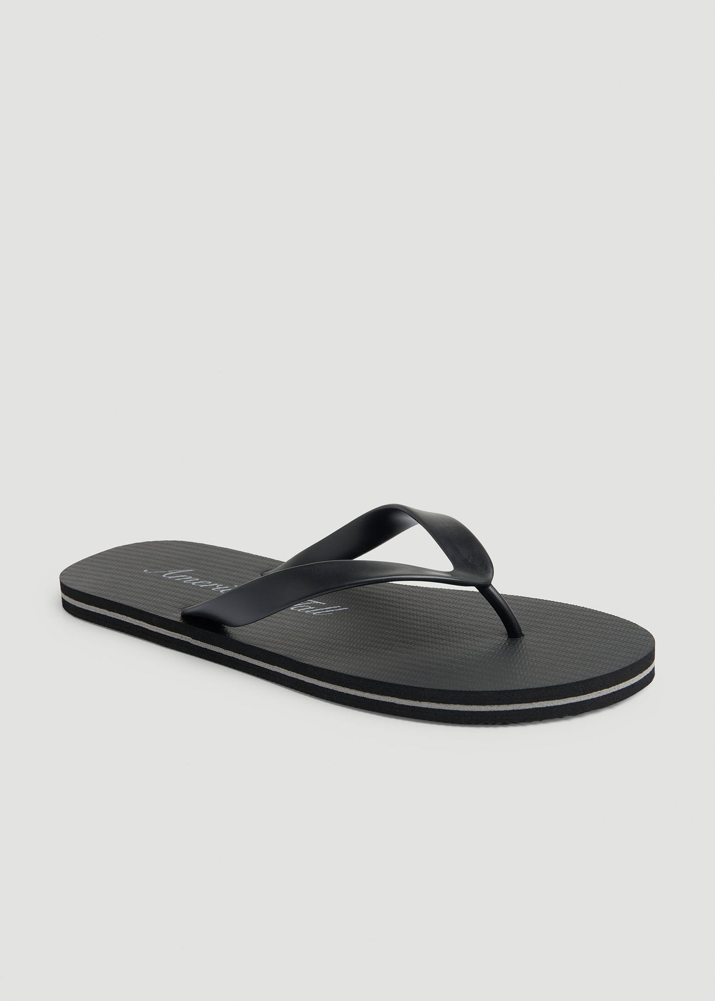 American Tall Men Men's Flip-Flop in Black/Grey