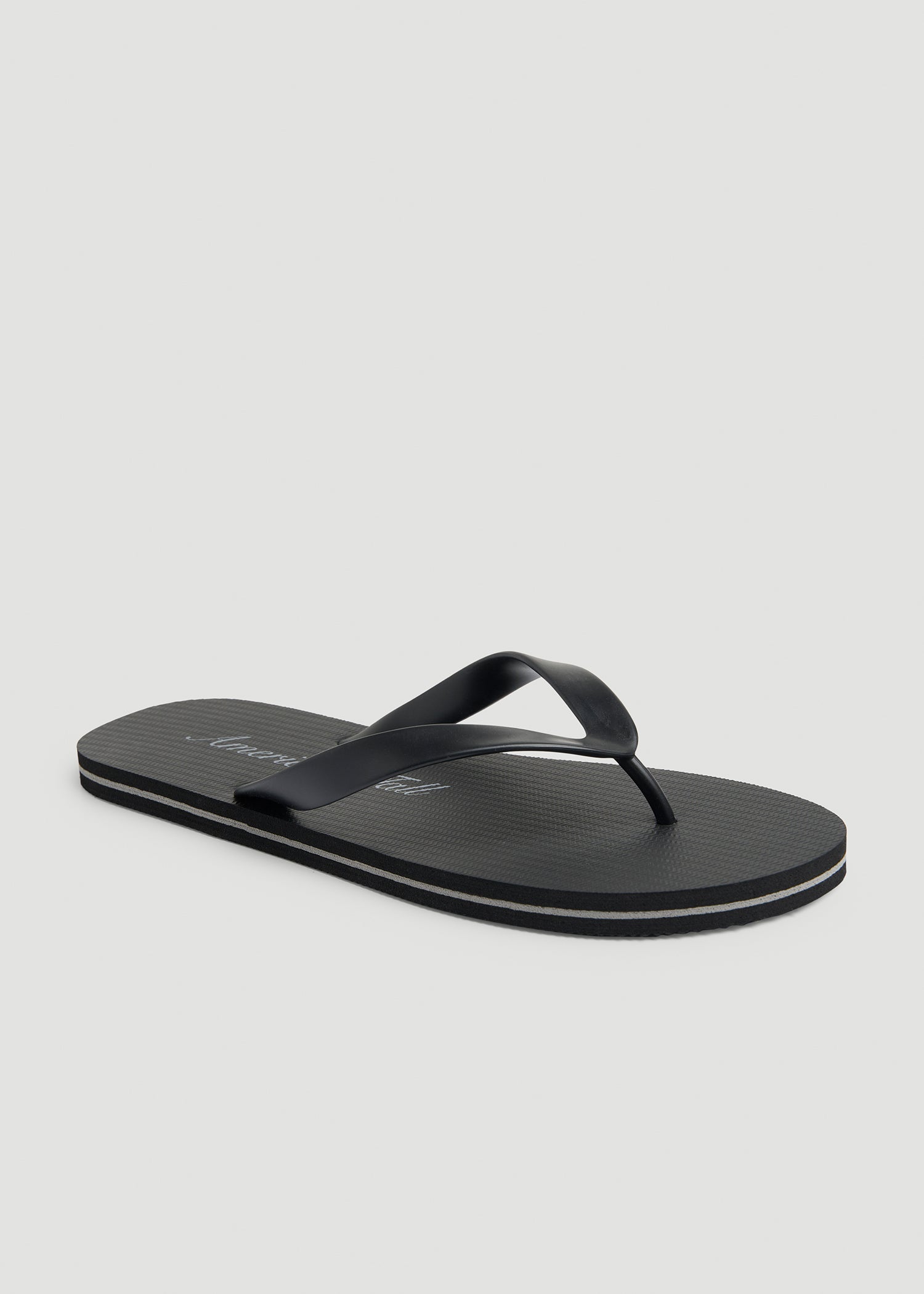 American Tall Men Men's Flip-Flop in Black/Grey