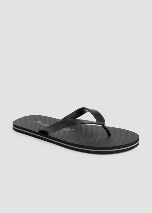 American Tall Men Men's Flip-Flop in Black/Grey
