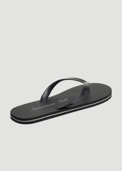 American Tall Men Men's Flip-Flop in Black/Grey