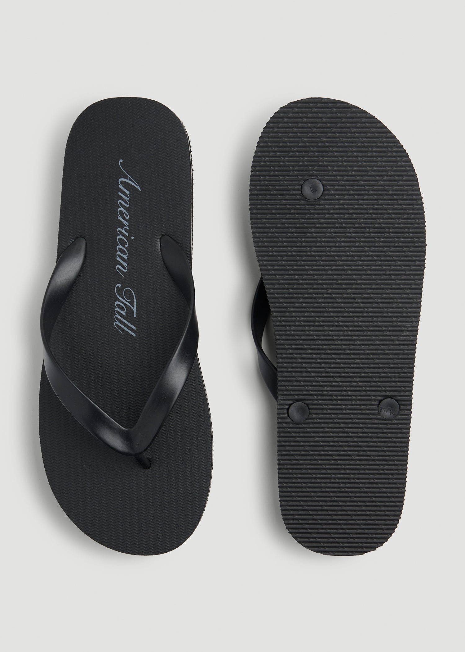 American Tall Men Men's Flip-Flop in Black/Grey