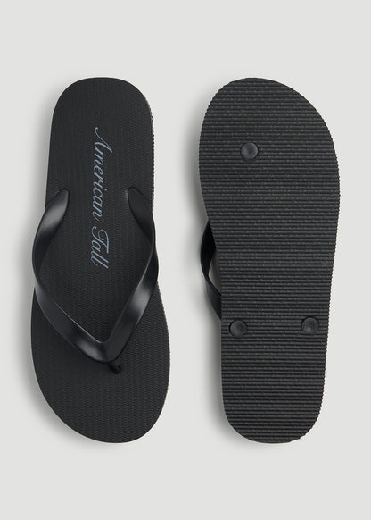 American Tall Men Men's Flip-Flop in Black/Grey