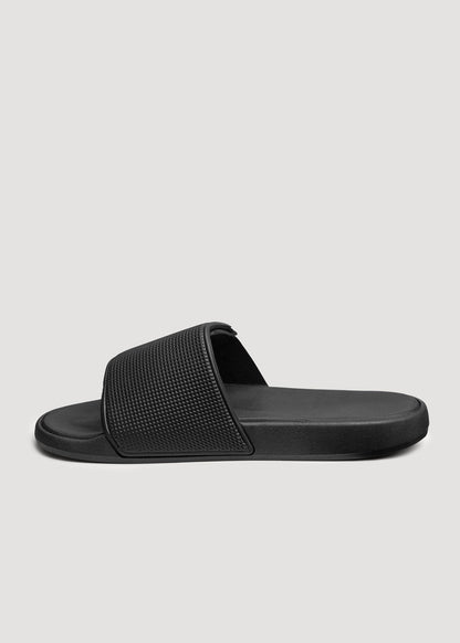 American Tall Men Adjustable Slides for Tall Men in Black