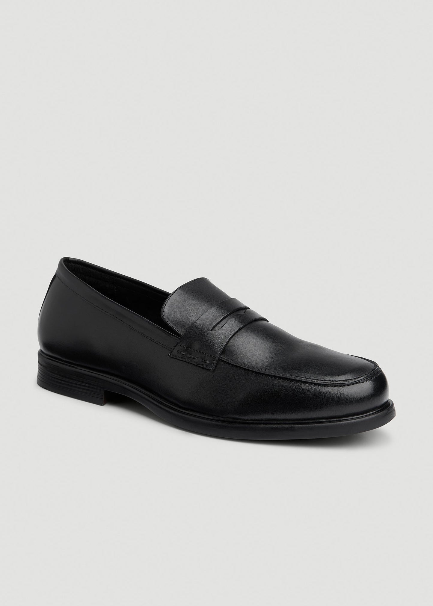 American Tall Men Penny Loafers for Tall Men in Black
