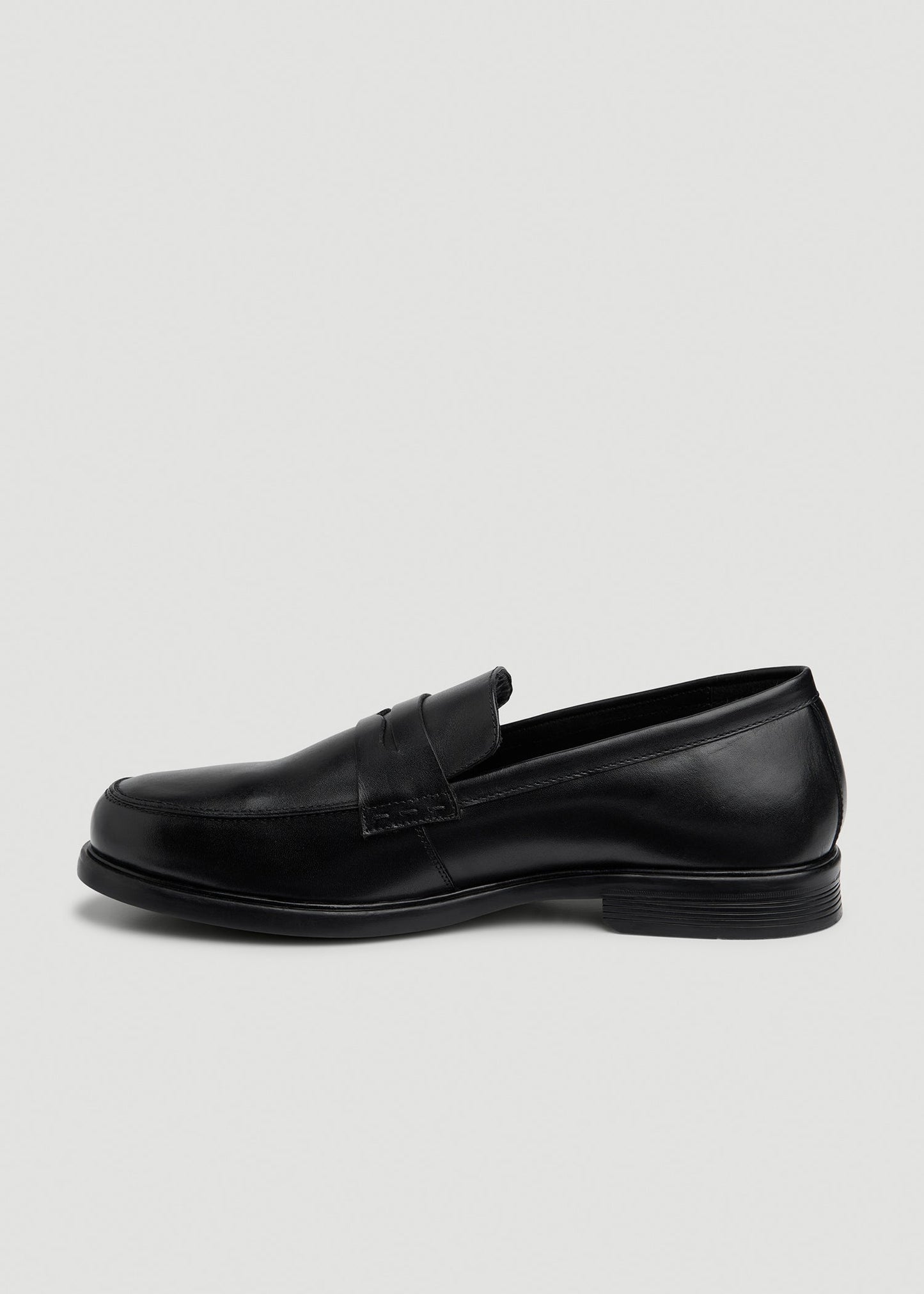 American Tall Men Penny Loafers for Tall Men in Black