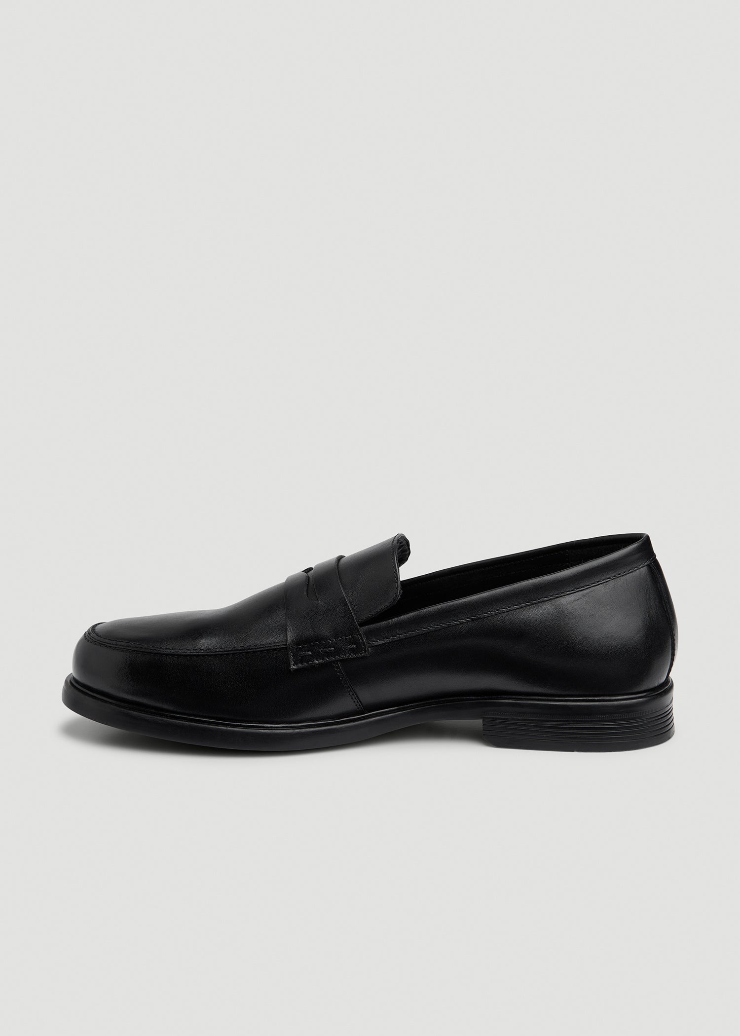 American Tall Men Penny Loafers for Tall Men in Black