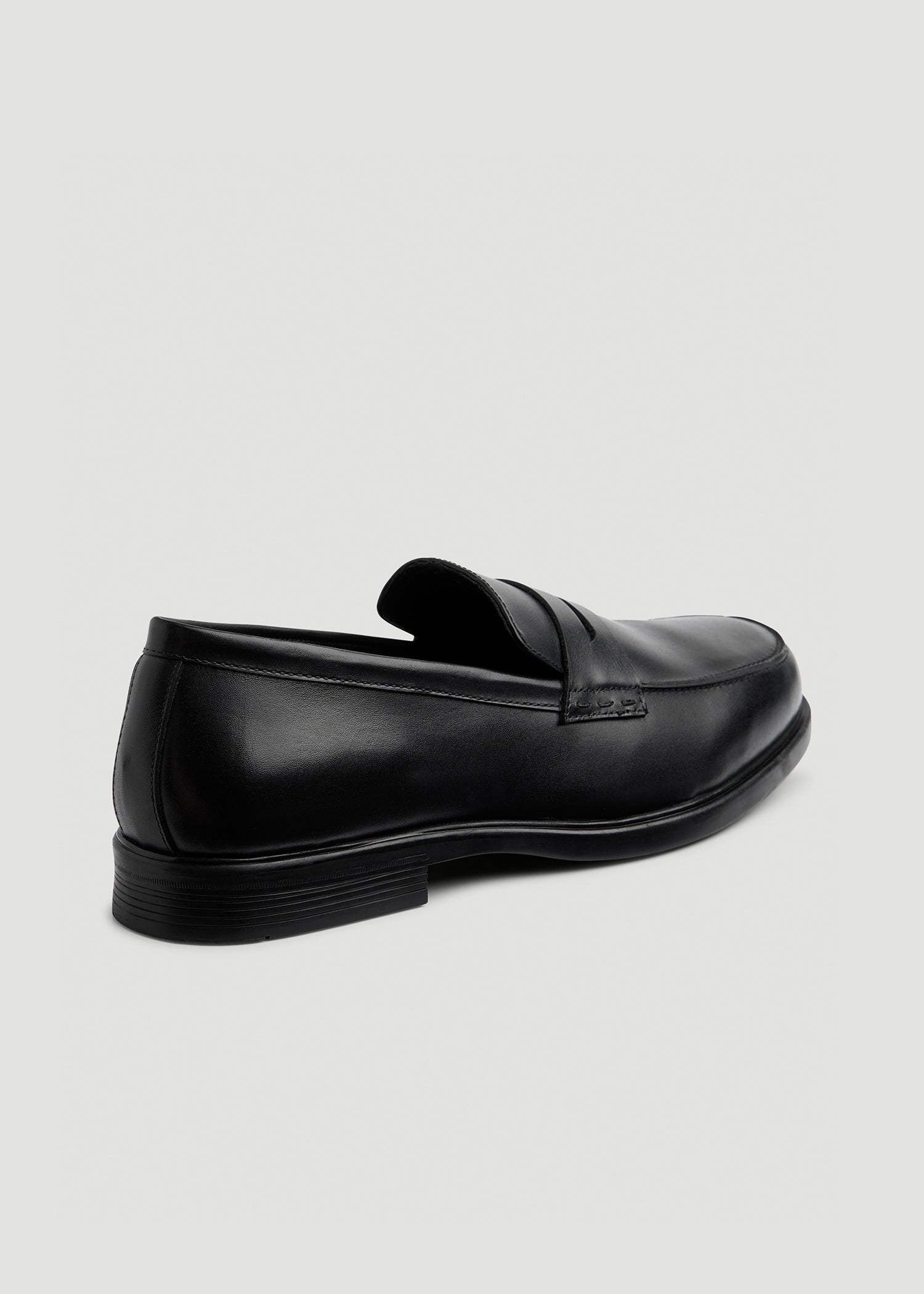American Tall Men Penny Loafers for Tall Men in Black