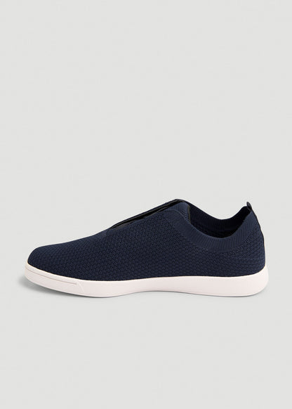 American Tall Men Lightweight Knit Sneakers for Tall Men in Navy