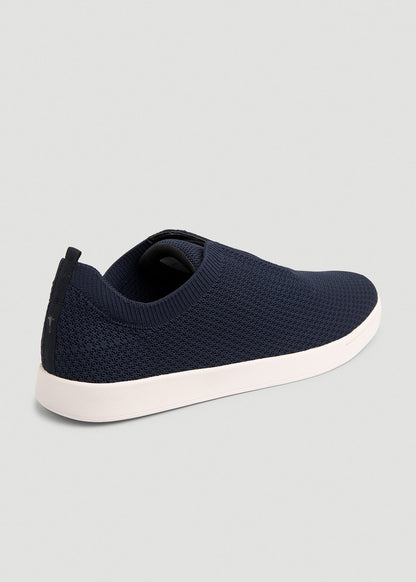 American Tall Men Lightweight Knit Sneakers for Tall Men in Navy