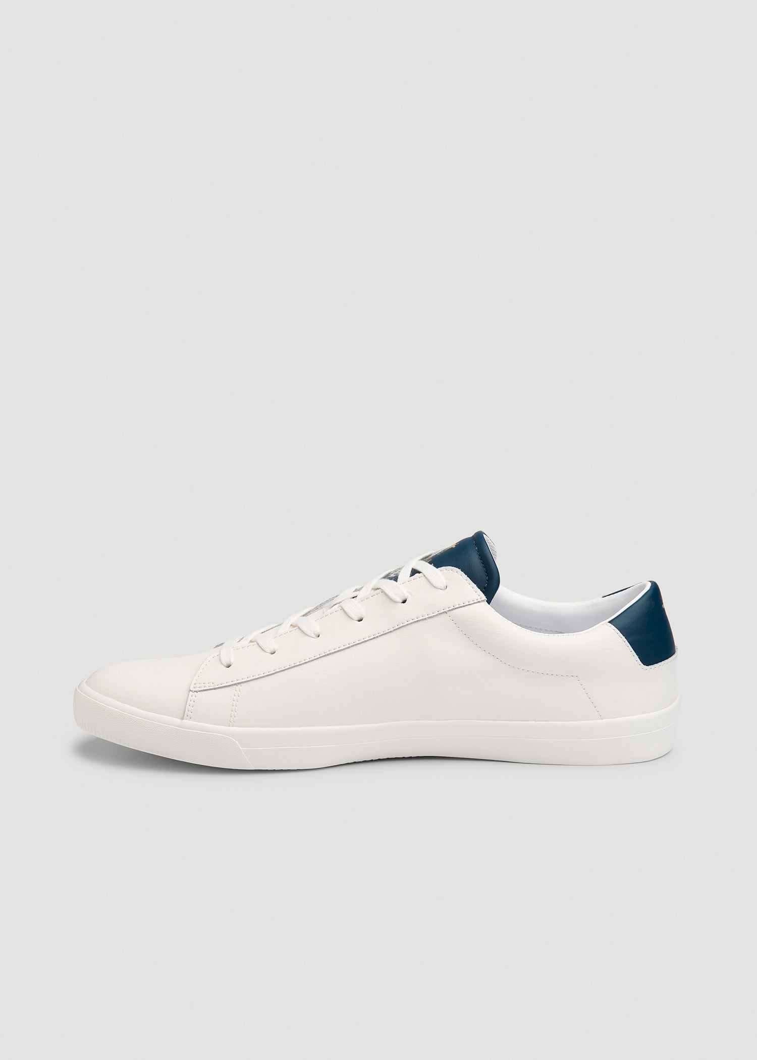 American Tall Men Tennis Sneaker for Tall Men in White and Navy