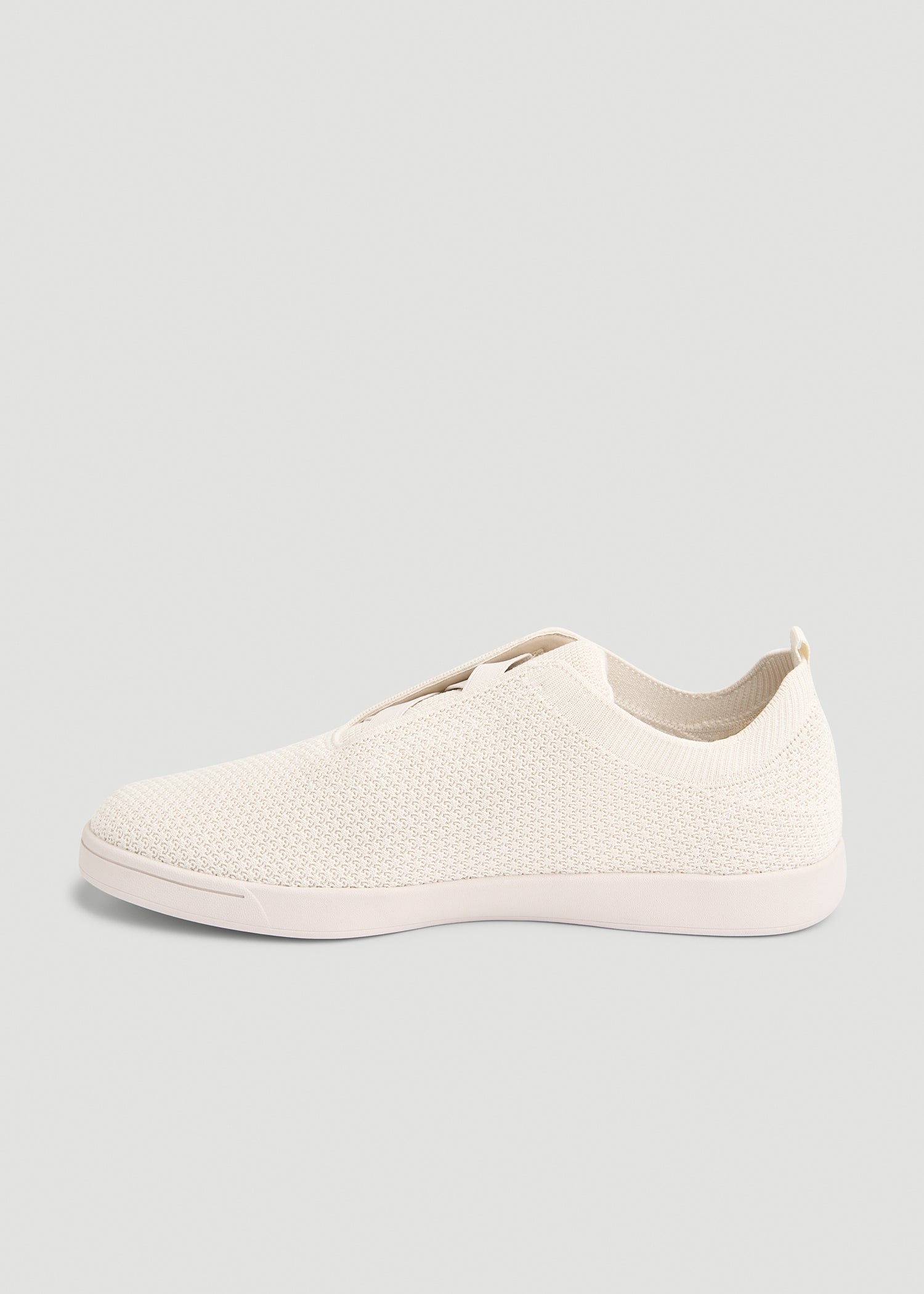 American Tall Men Lightweight Knit Sneakers for Tall Men in White Sand