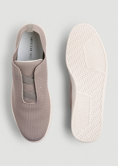 American Tall Men Lightweight Knit Sneakers for Tall Men in Moon Rock