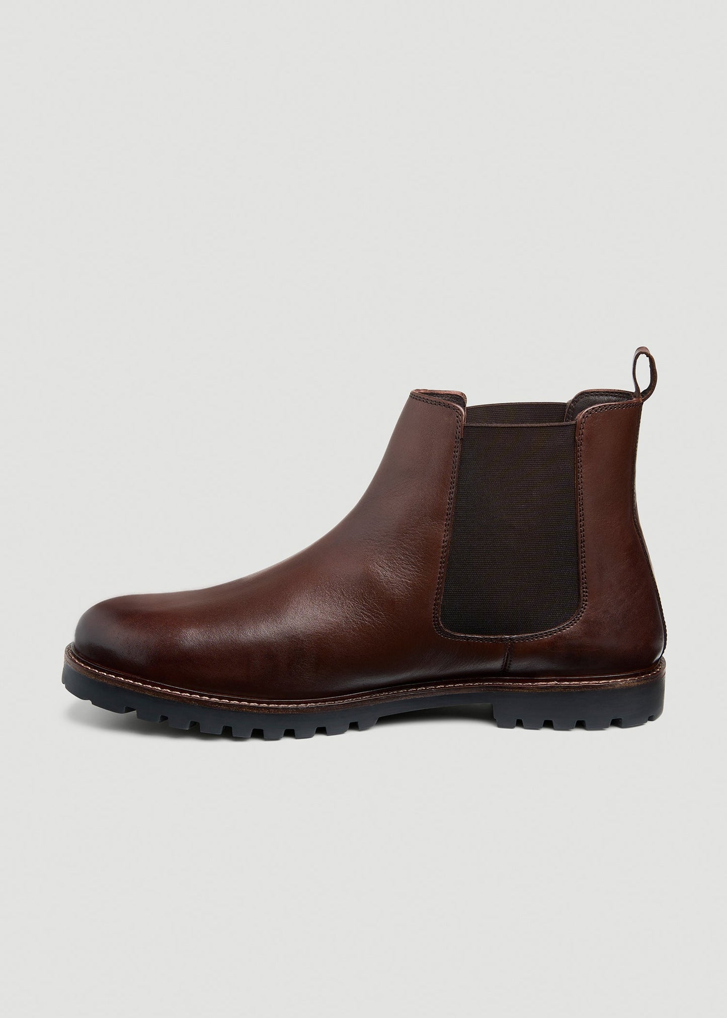 American Tall Men Lug Sole Chelsea Boots for Tall Men in Dark Brown