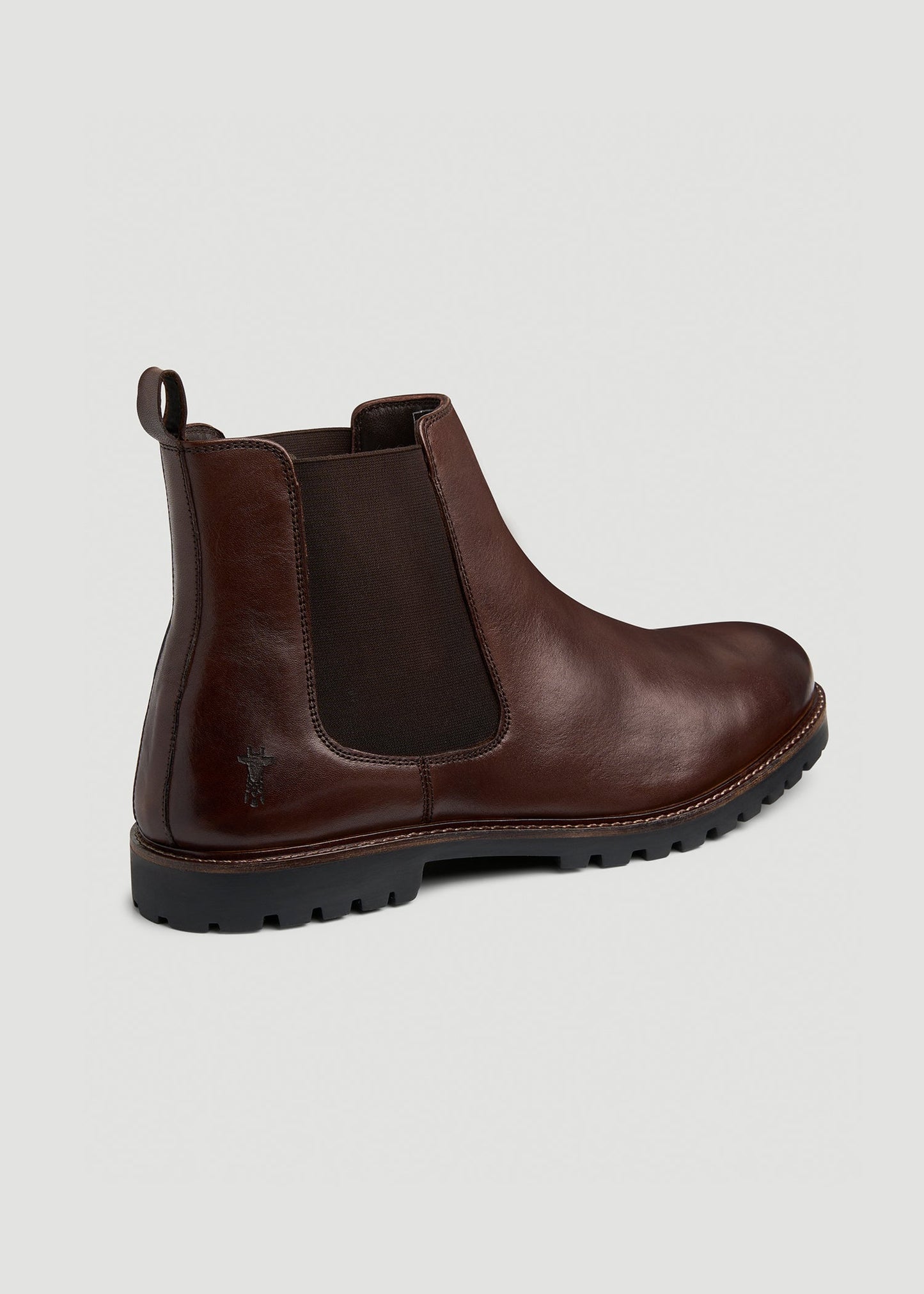 American Tall Men Lug Sole Chelsea Boots for Tall Men in Dark Brown