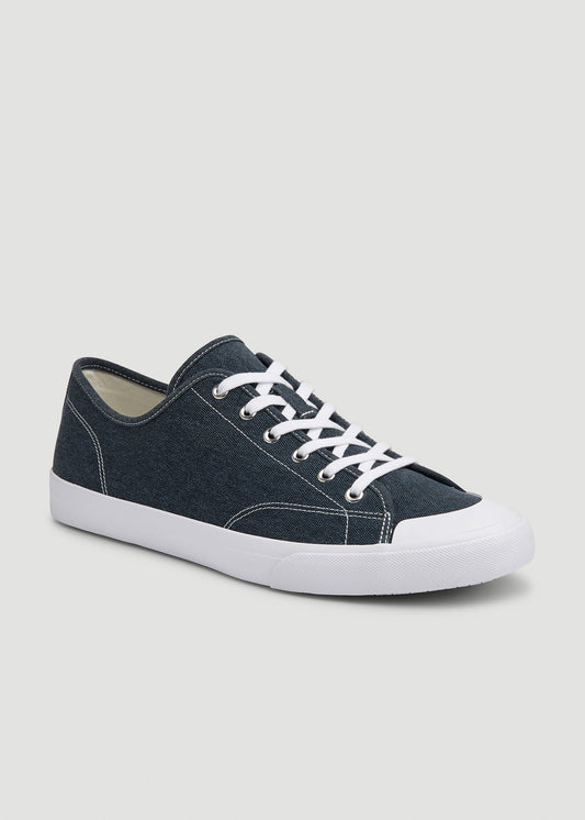 American Tall Men Vulcanized Sneaker for Tall Men in Navy Blue