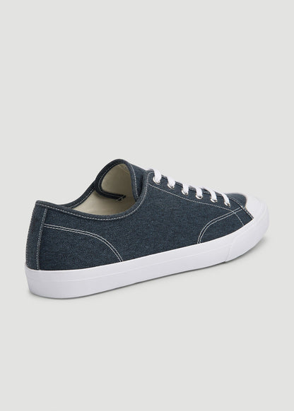 American Tall Men Vulcanized Sneaker for Tall Men in Navy Blue